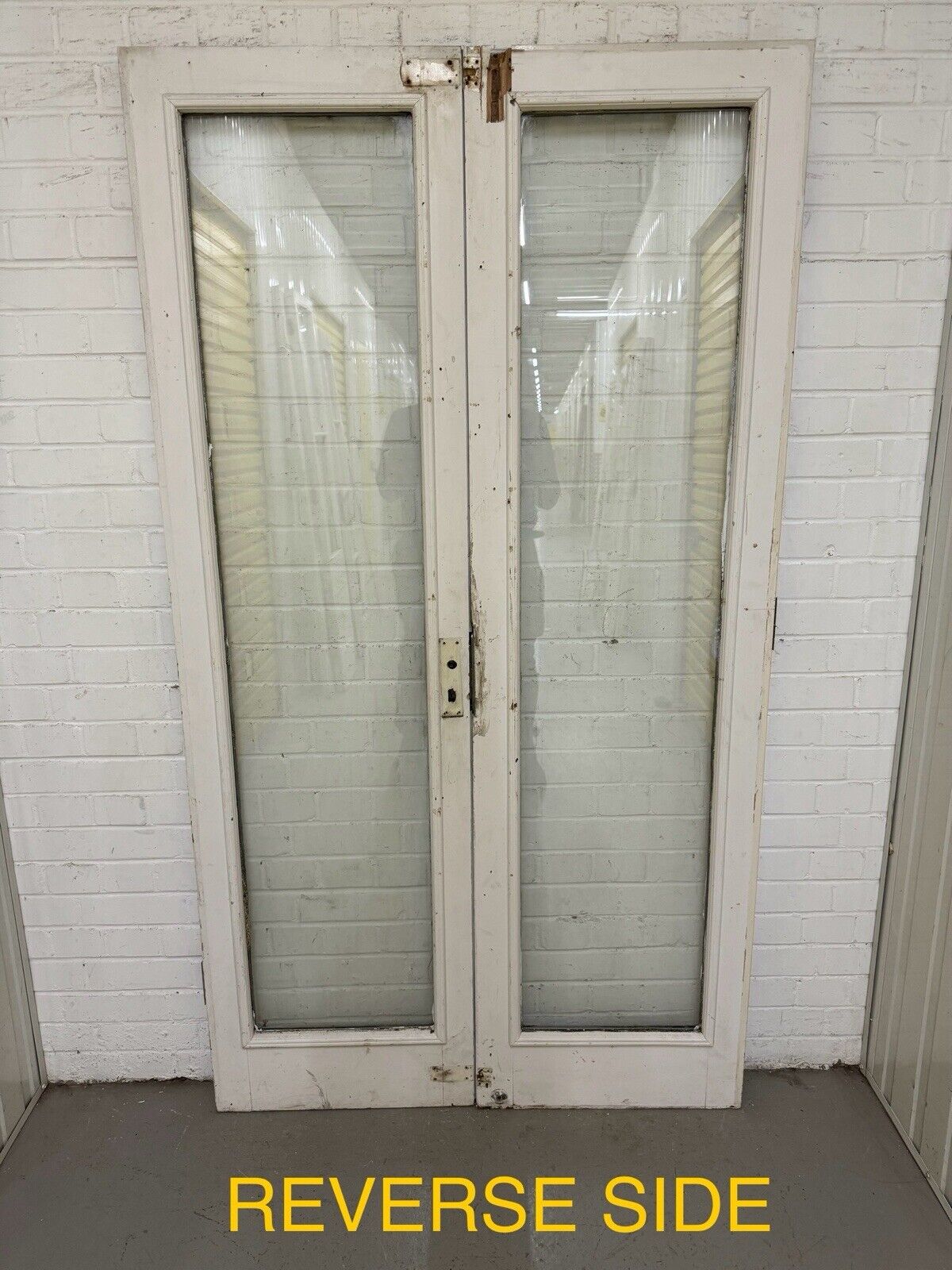 Reclaimed Old French Double Glazed Wooden Double Doors 1995 x 1105mm