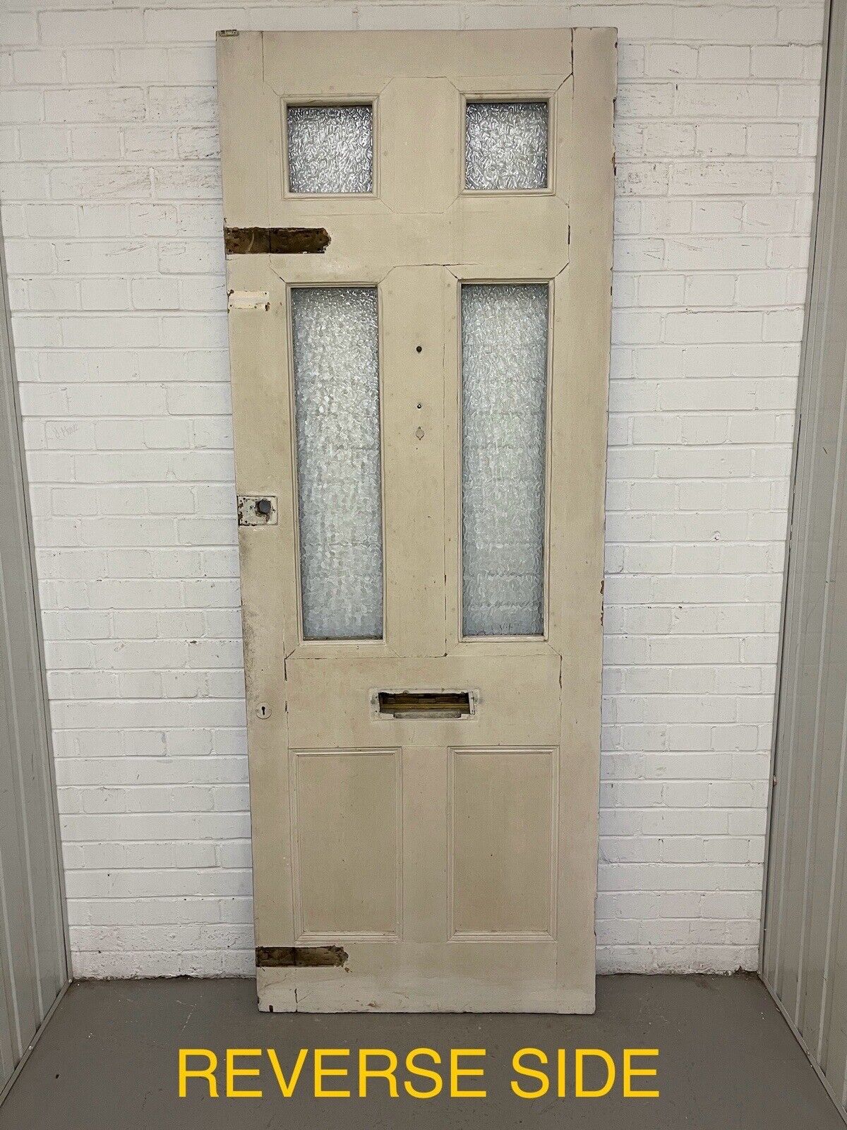 Reclaimed Old Edwardian Victorian Wooden Panel Front Door 2140 or 2135mm x 830mm