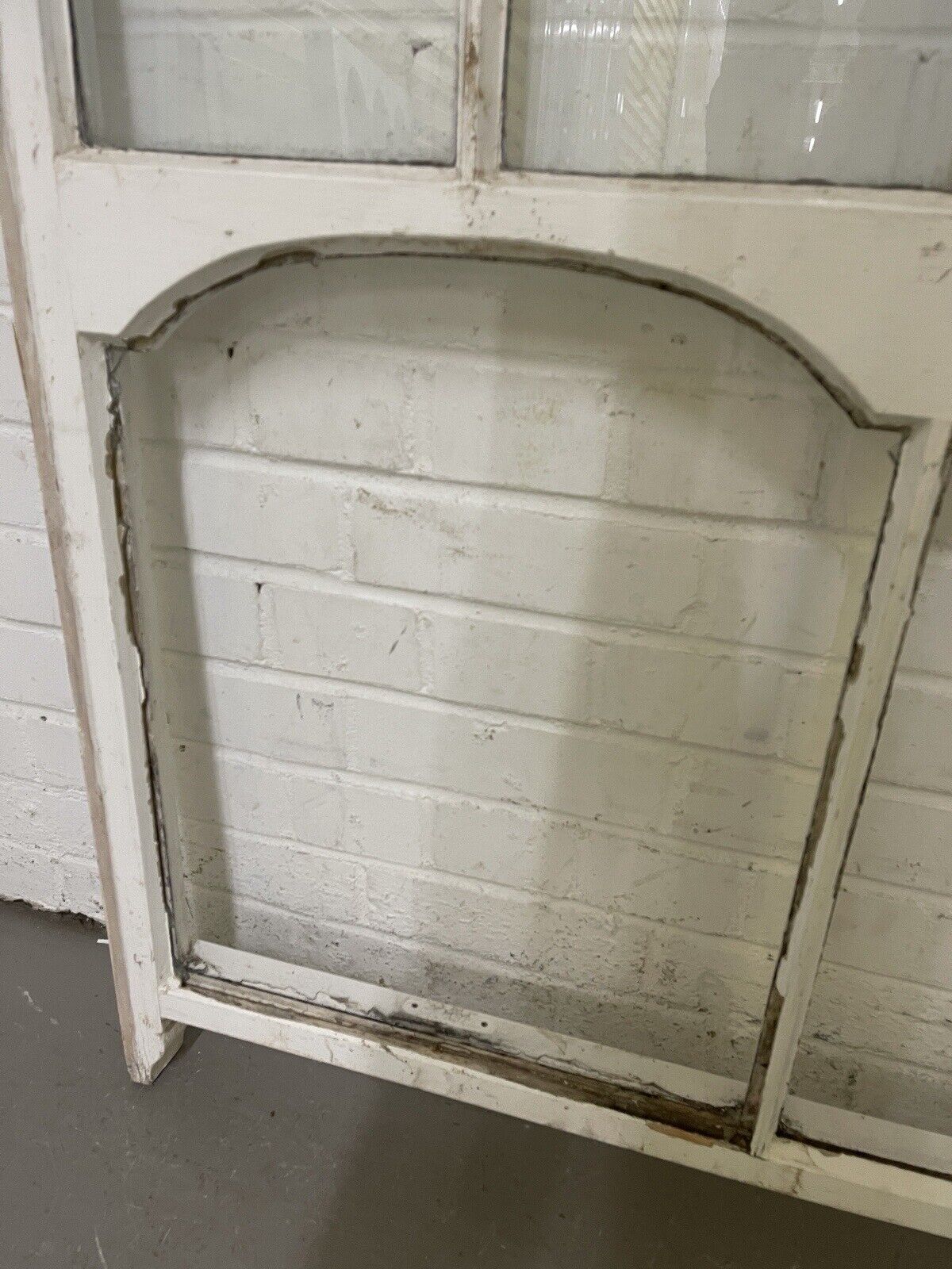 Reclaimed Old Edwardian Arch Sash Wooden Window 913 x 950mm