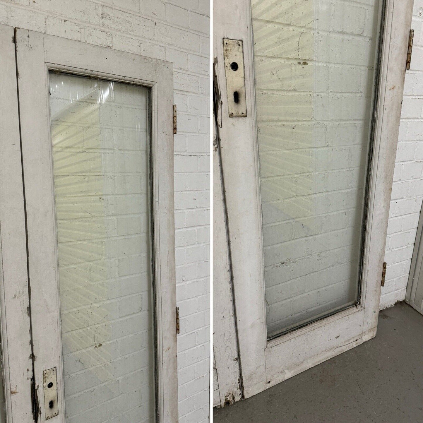 Reclaimed Old French Double Glazed Wooden Double Doors 1995 x 1105mm