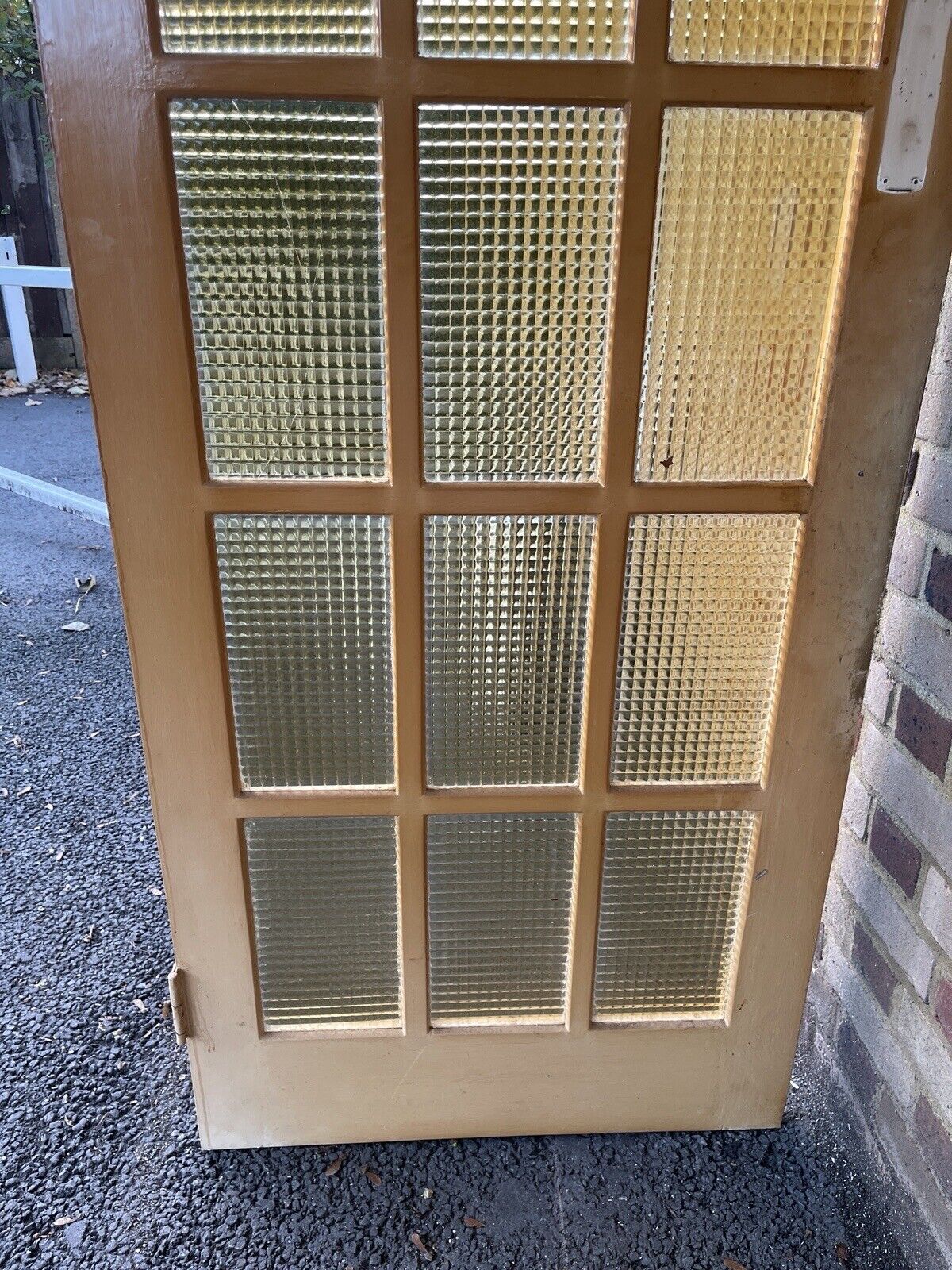 Reclaimed Cross Reeded Glass Door 1965mm x 755 or 759mm