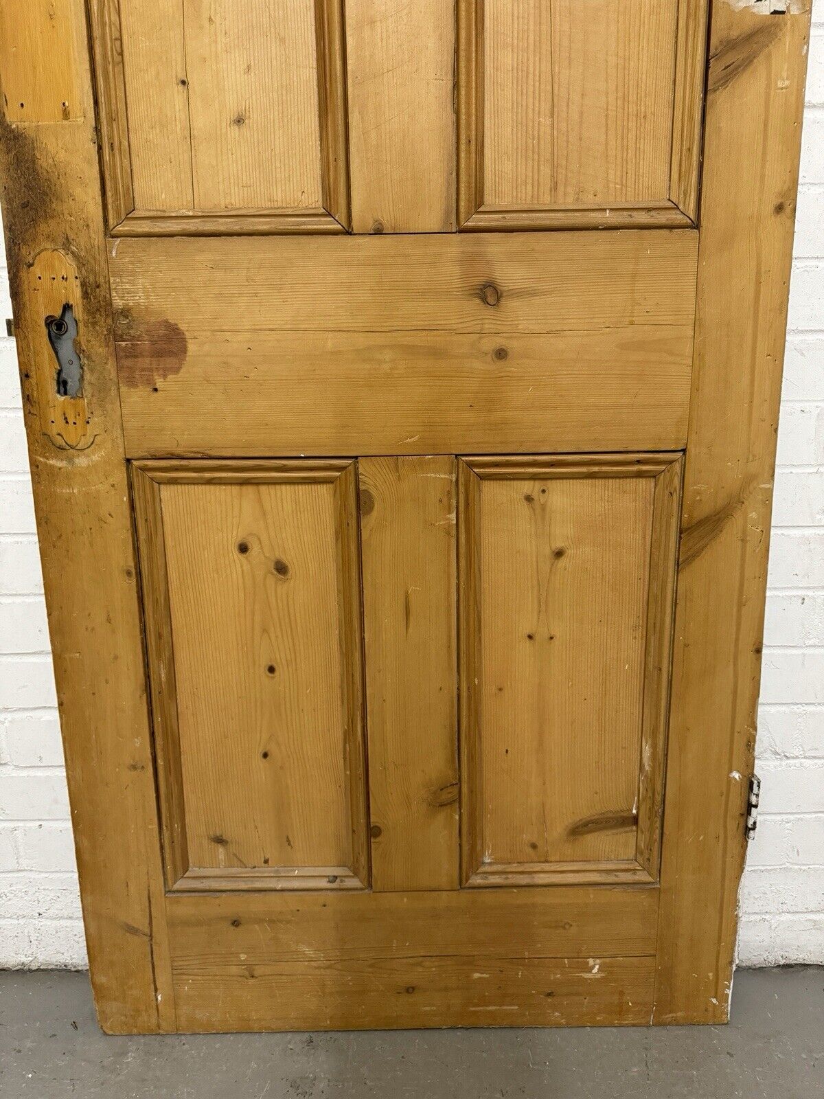 Reclaimed Old Victorian Pine Internal 4 panel Door 2005 x 805mm