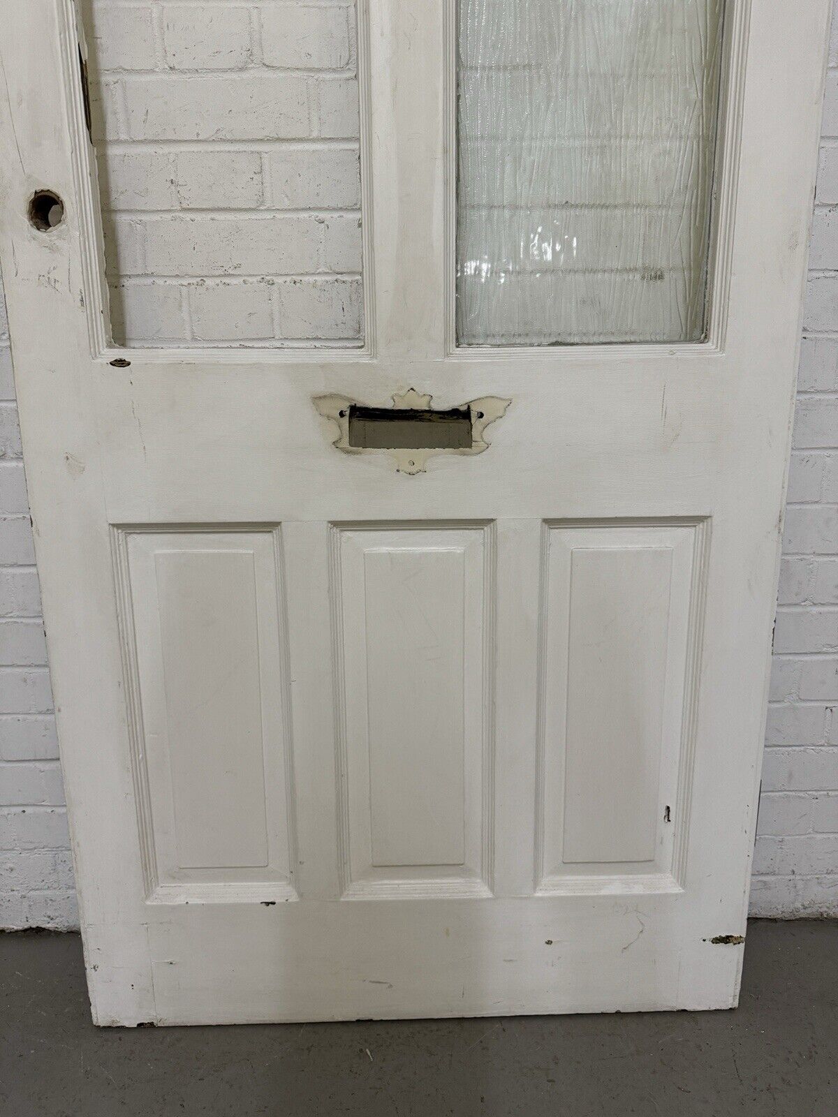 Reclaimed Victorian Edwardian Wooden Panel Front Door 2125mm x 910 Or 915mm