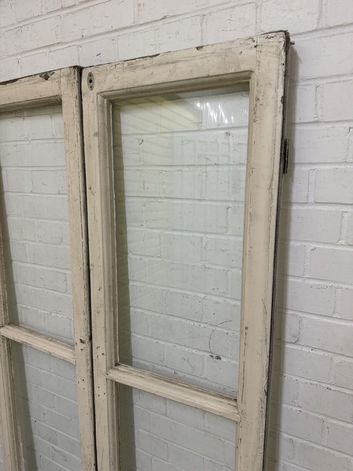 Reclaimed French Single Panel Glass Wooden Double Doors 1680 or 1685mm x 940mm