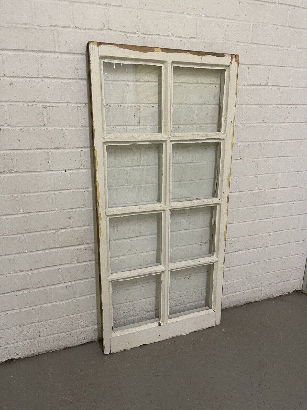 Reclaimed Old Modern Georgian Style 8 Panel Wooden Window 568 x 1175mm