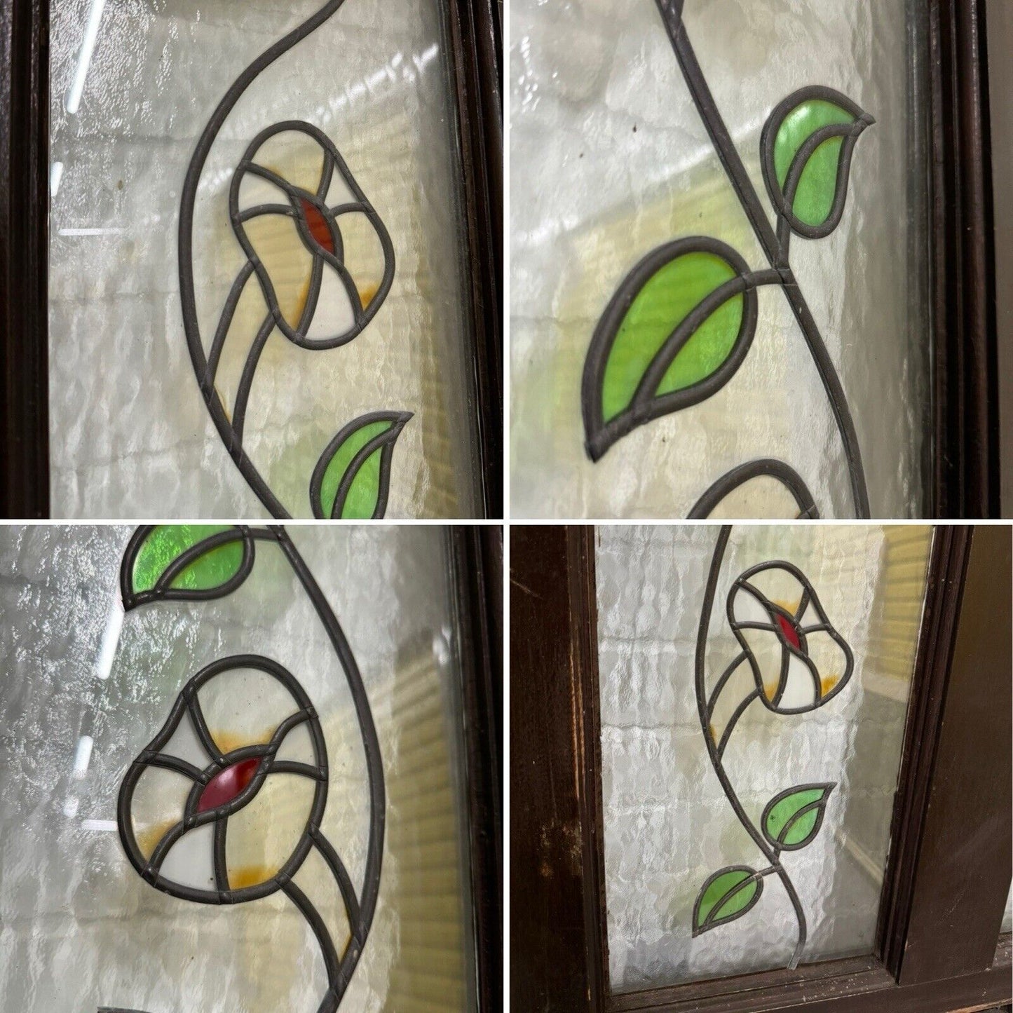 Reclaimed Style Stained Glass Wooden Panel Front Door 1980 or 1975mm x 760mm