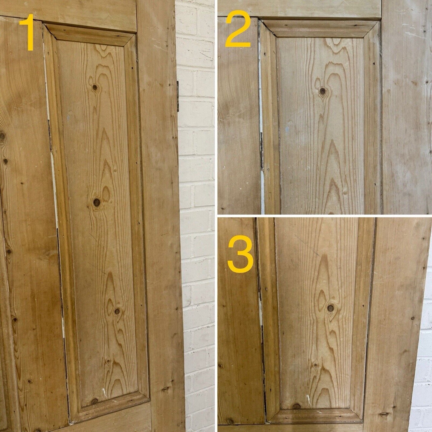 Reclaimed Old Victorian Pine Internal 4 panel Door 1930 x 760mm