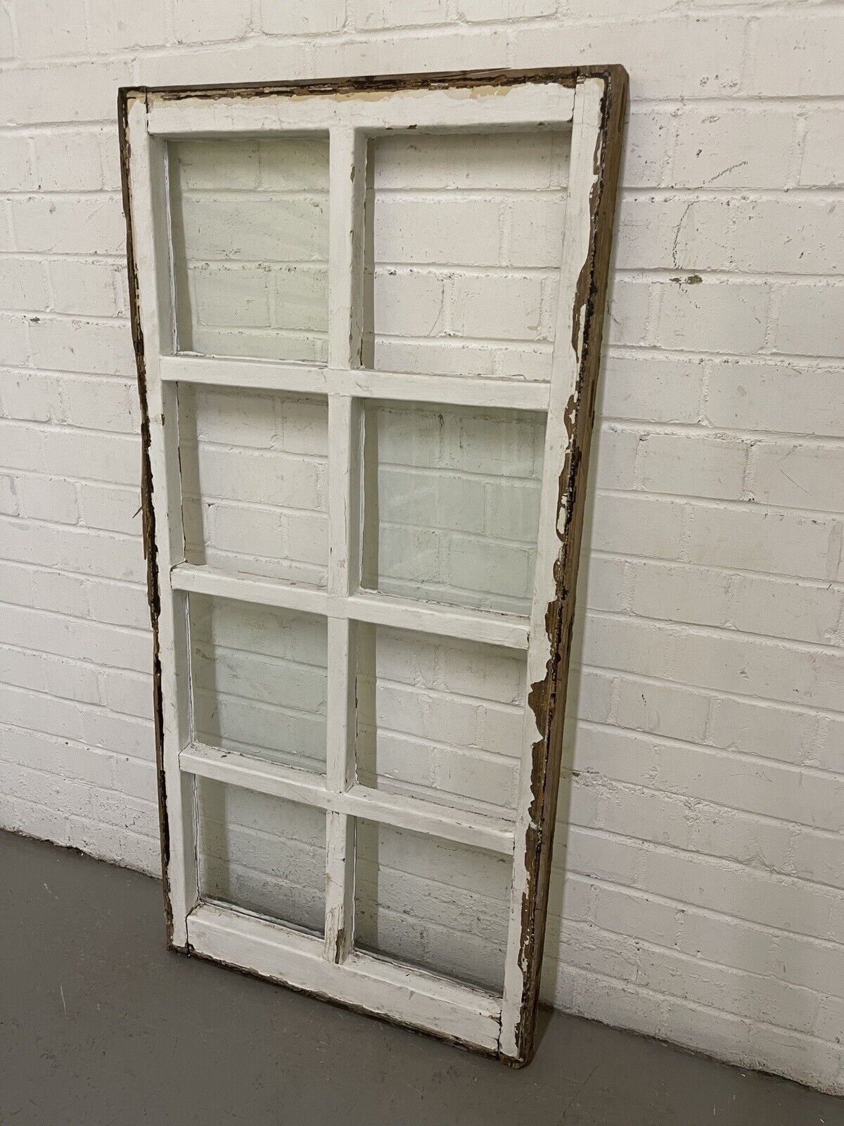 Reclaimed Old Modern Georgian Style 8 Panel Wooden Window 568 x 1175mm