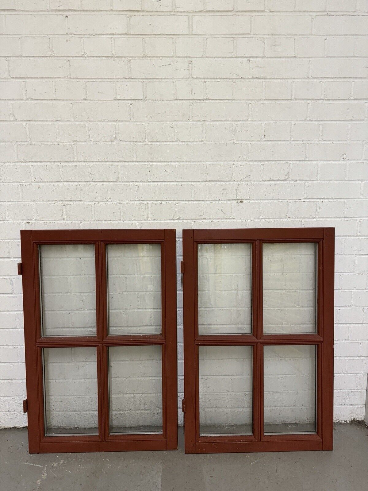 Pair Modern Georgian Double Glazed Wooden Window 900 Or 870mm by 600 Or 570mm