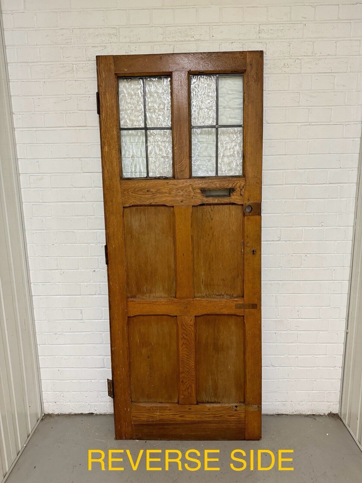 Reclaimed Old Victorian Arts and Crafts Wooden Front Door 2020 Or 2005 x 810mm