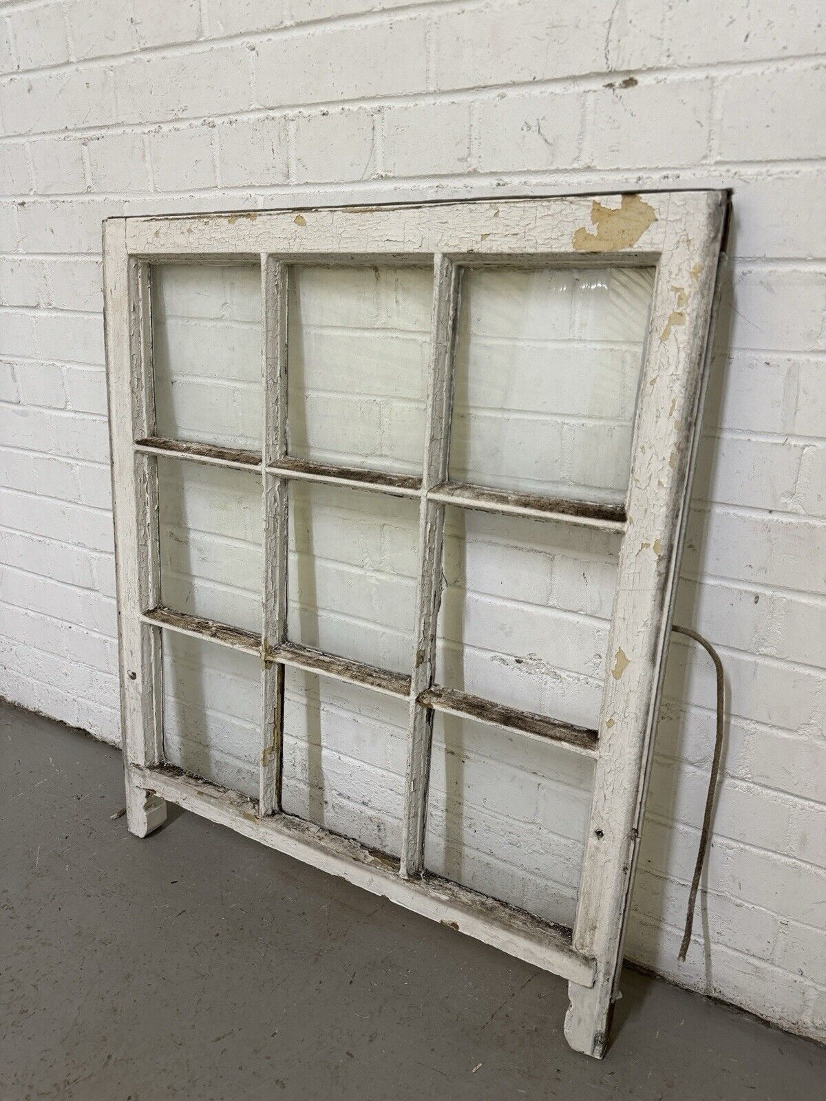 Reclaimed Old Georgian 9 Panel Wooden Window 900 x 755mm