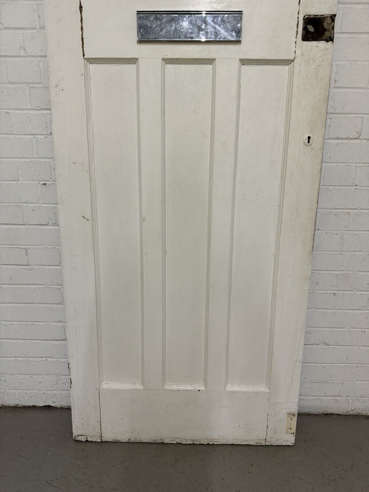 Reclaimed Old Victorian Edwardian Wooden Panel Front Door 2028 x 810mm