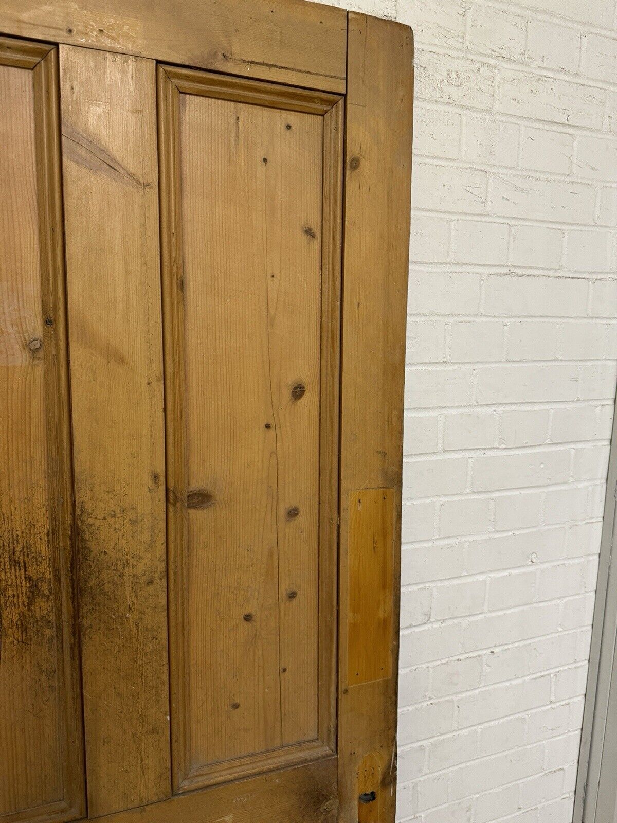 Reclaimed Old Victorian Pine Internal 4 panel Door 2005 x 805mm