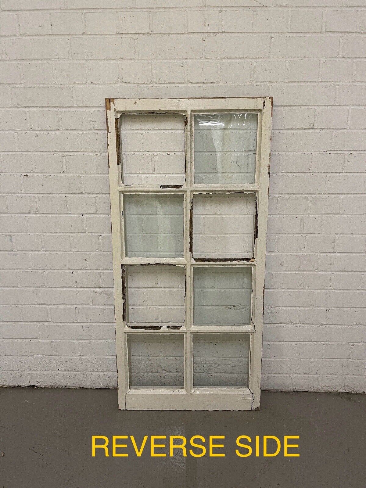 Reclaimed Old Modern Georgian Style 8 Panel Wooden Window 568 x 1175mm