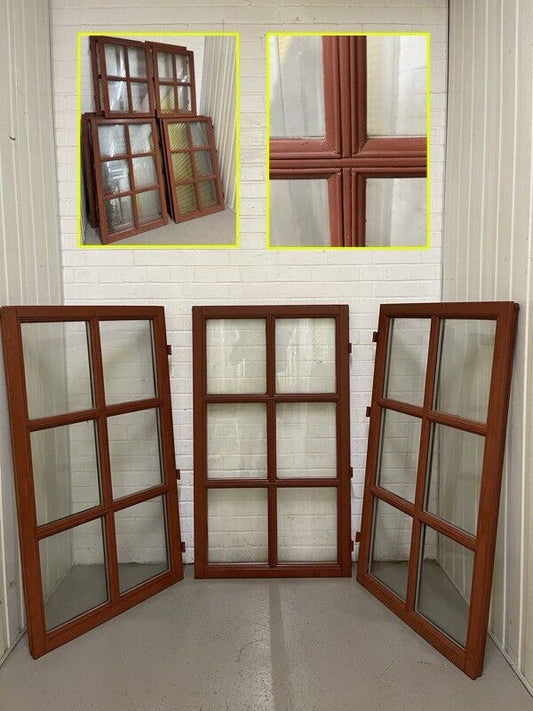 Three Modern Georgian Double Glazed Wooden Window 1270 Or 1242mm by 737 Or 708mm