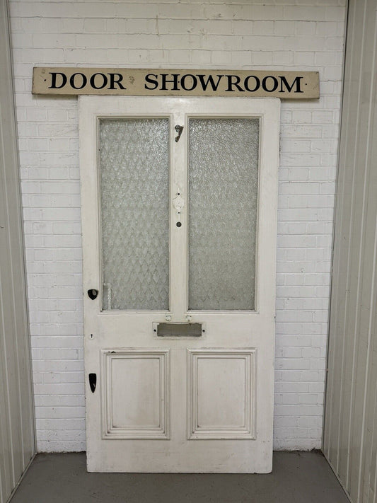 Reclaimed Large Old Edwardian Victorian Wooden Panel Front Door 2130 x 1085mm