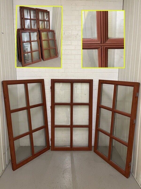 Three Modern Georgian Double Glazed Wooden Window 1270 Or 1242mm by 737 Or 708mm