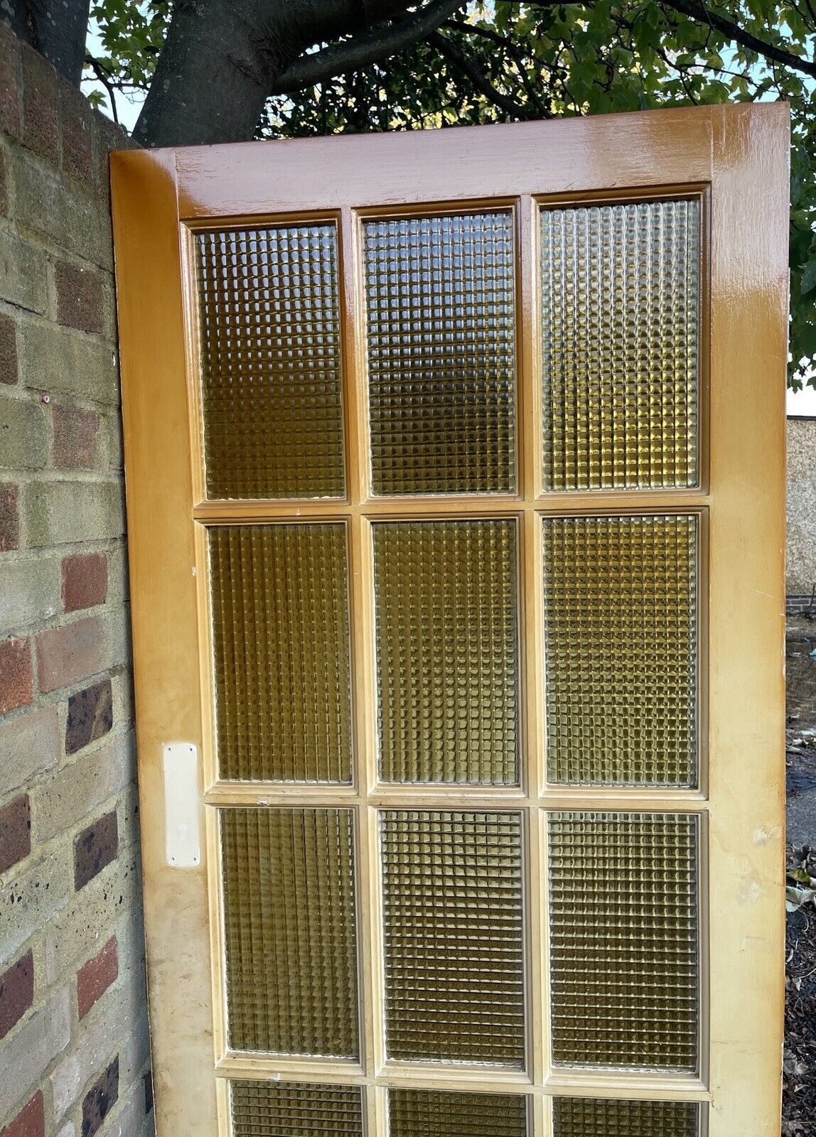 Reclaimed Cross Reeded Glass Door 1965mm x 755 or 759mm