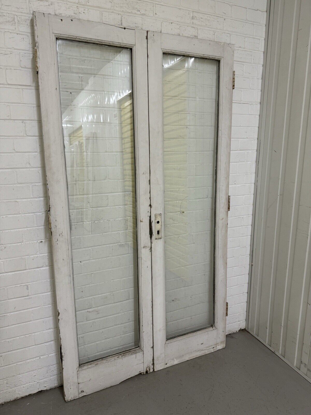 Reclaimed Old French Double Glazed Wooden Double Doors 1995 x 1105mm