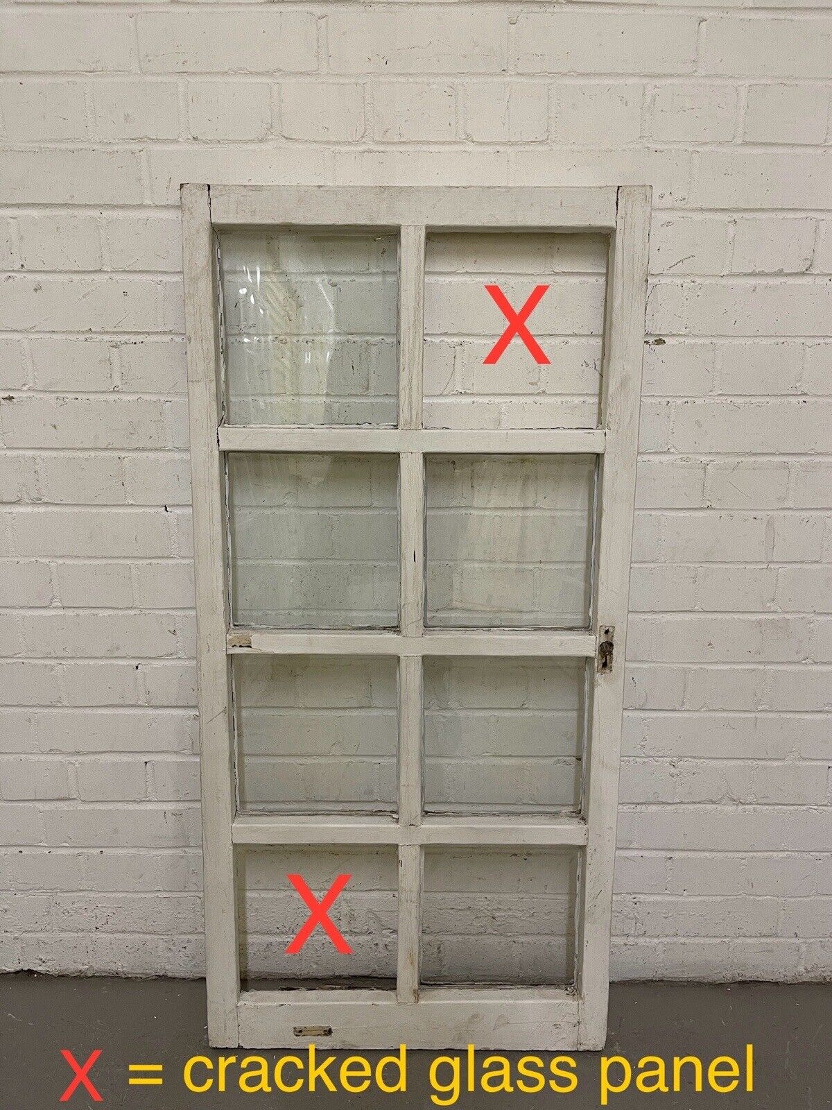 Reclaimed Old Modern Georgian Style 8 Panel Wooden Window 568 x 1175mm