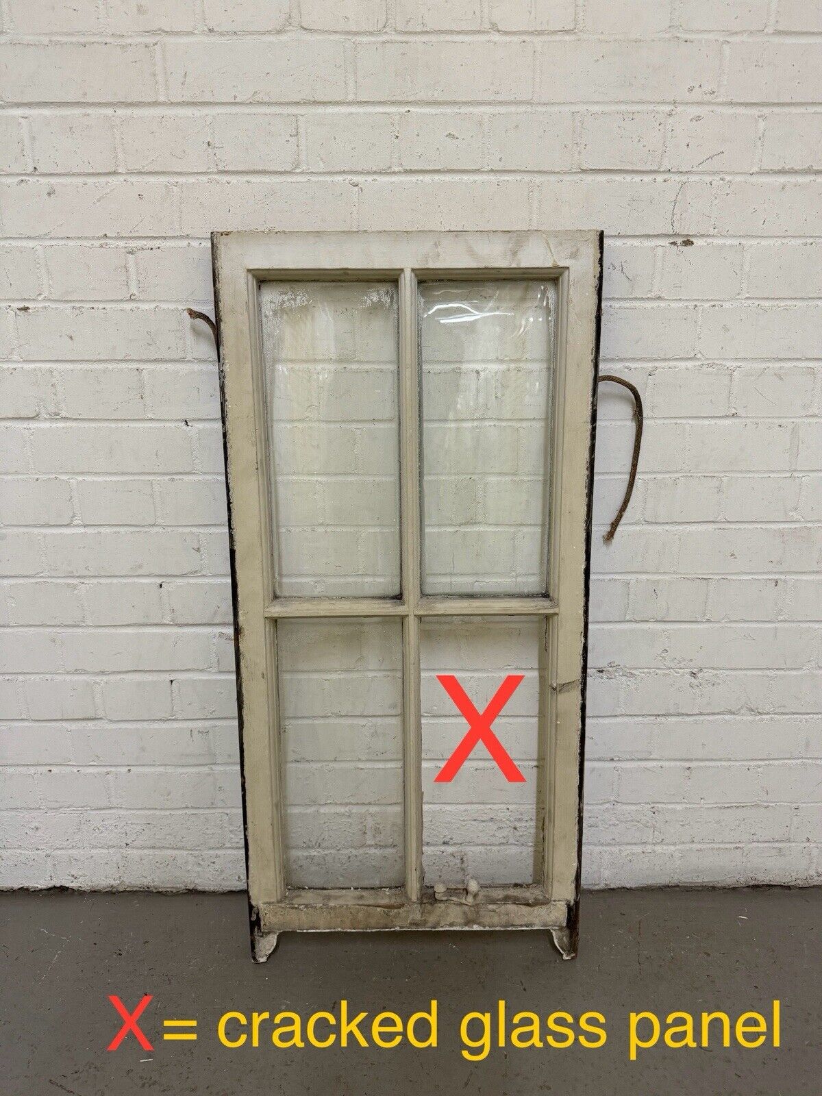 Reclaimed Old Georgian 4 Panel Wooden Window 1010 x 480mm