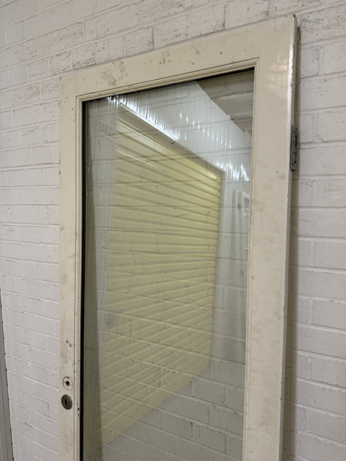 Reclaimed Old Double Glazed Glass Wooden Side Or Back Door 1965 Or 1975 x 760mm