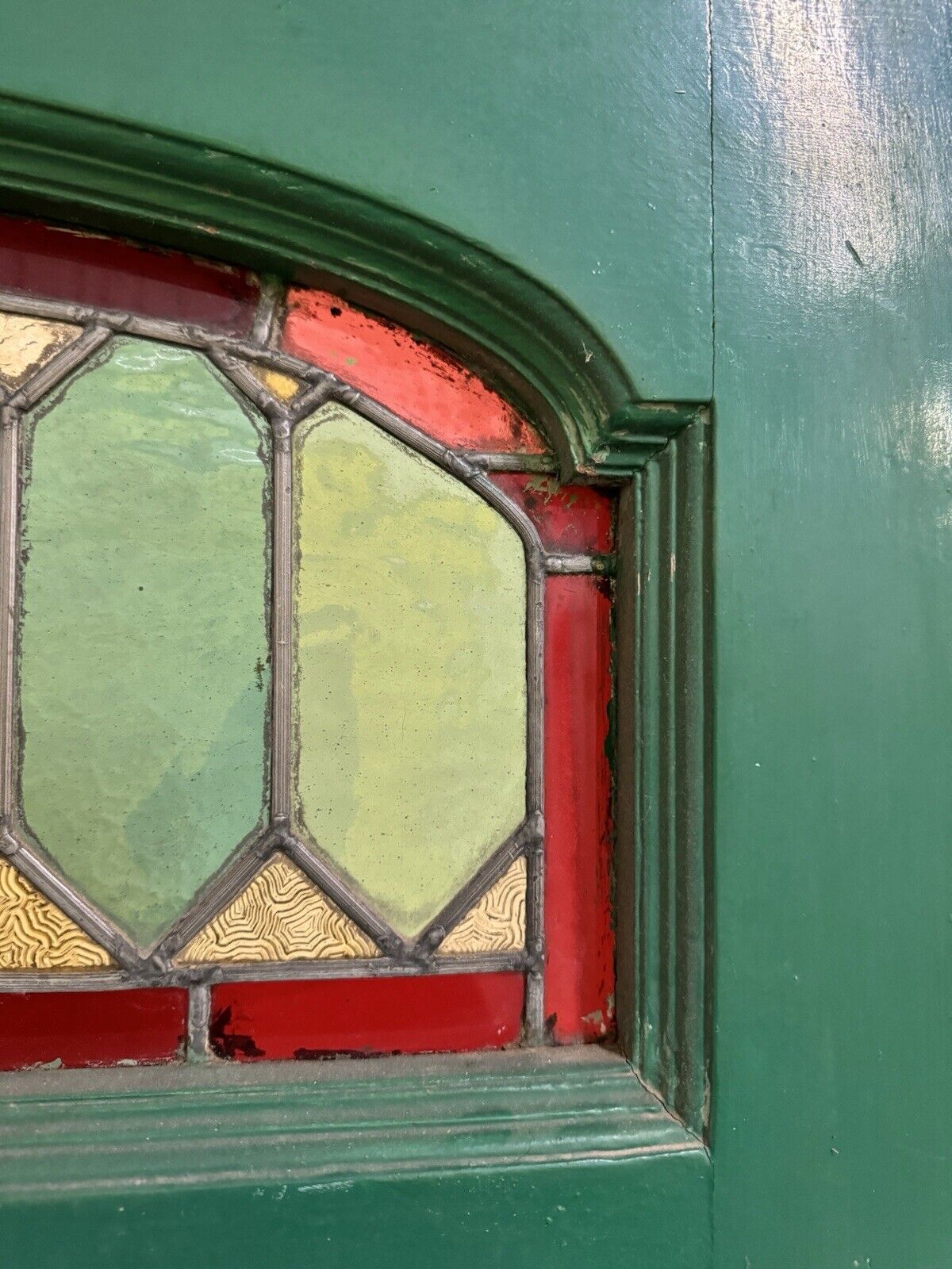 Reclaimed Victorian Stained Glass Wooden Front Door 2035 or 2030 x 820mm