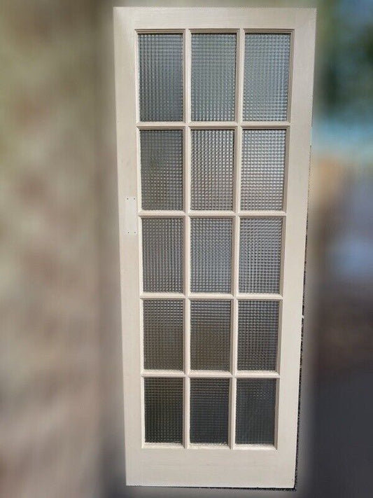 Reclaimed Cross Reeded Glass Door 1980 or 1975mm x 760 or 759mm