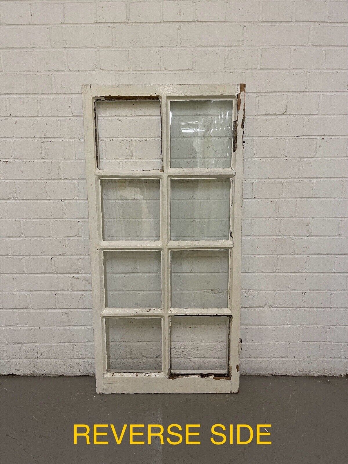 Reclaimed Old Modern Georgian Style 8 Panel Wooden Window 568 x 1175mm