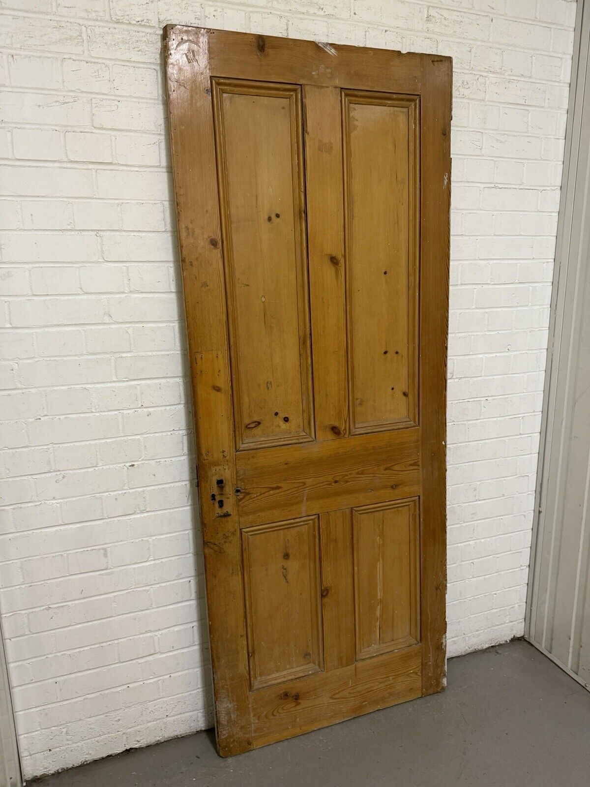 Reclaimed Victorian Pine Internal 4 panel Door 2004 Or 2015 x 810 Or 800mm