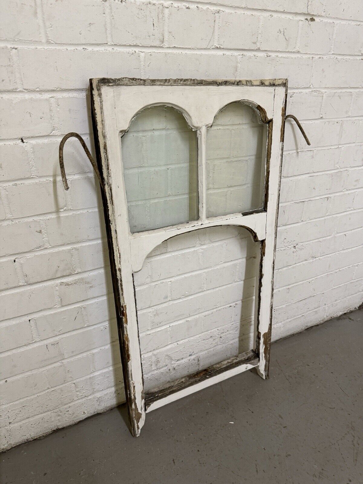 Reclaimed Old Edwardian Arch Sash Wooden Window 805 x 455mm