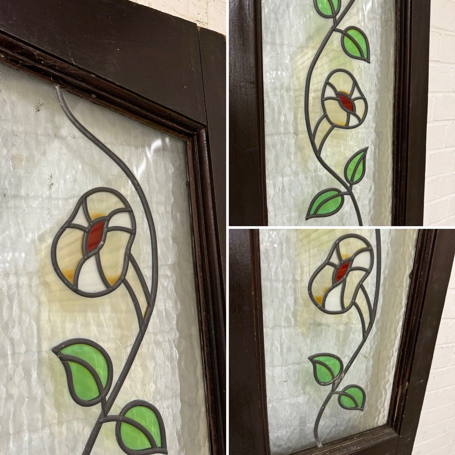 Reclaimed Style Stained Glass Wooden Panel Front Door 1980 or 1975mm x 760mm