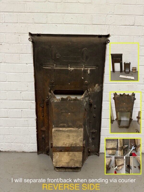 Antique Reclaimed Art Nouveau Edwardian Victorian Distressed Fireplace