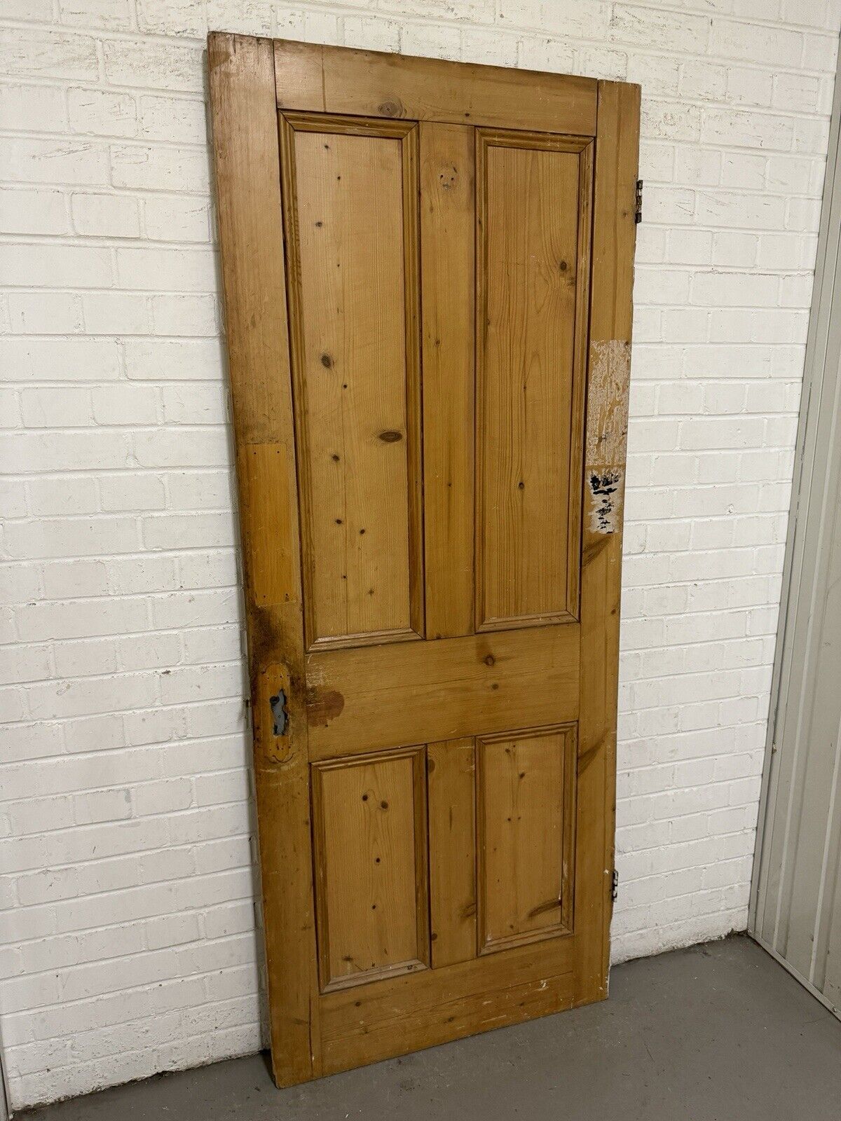 Reclaimed Old Victorian Pine Internal 4 panel Door 2005 x 805mm