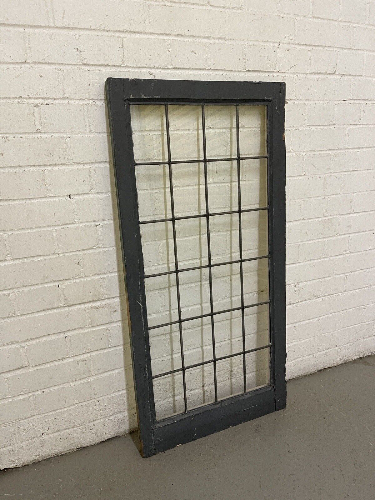 Reclaimed Old Leaded Light Panel Wooden Window 510 x 1045mm