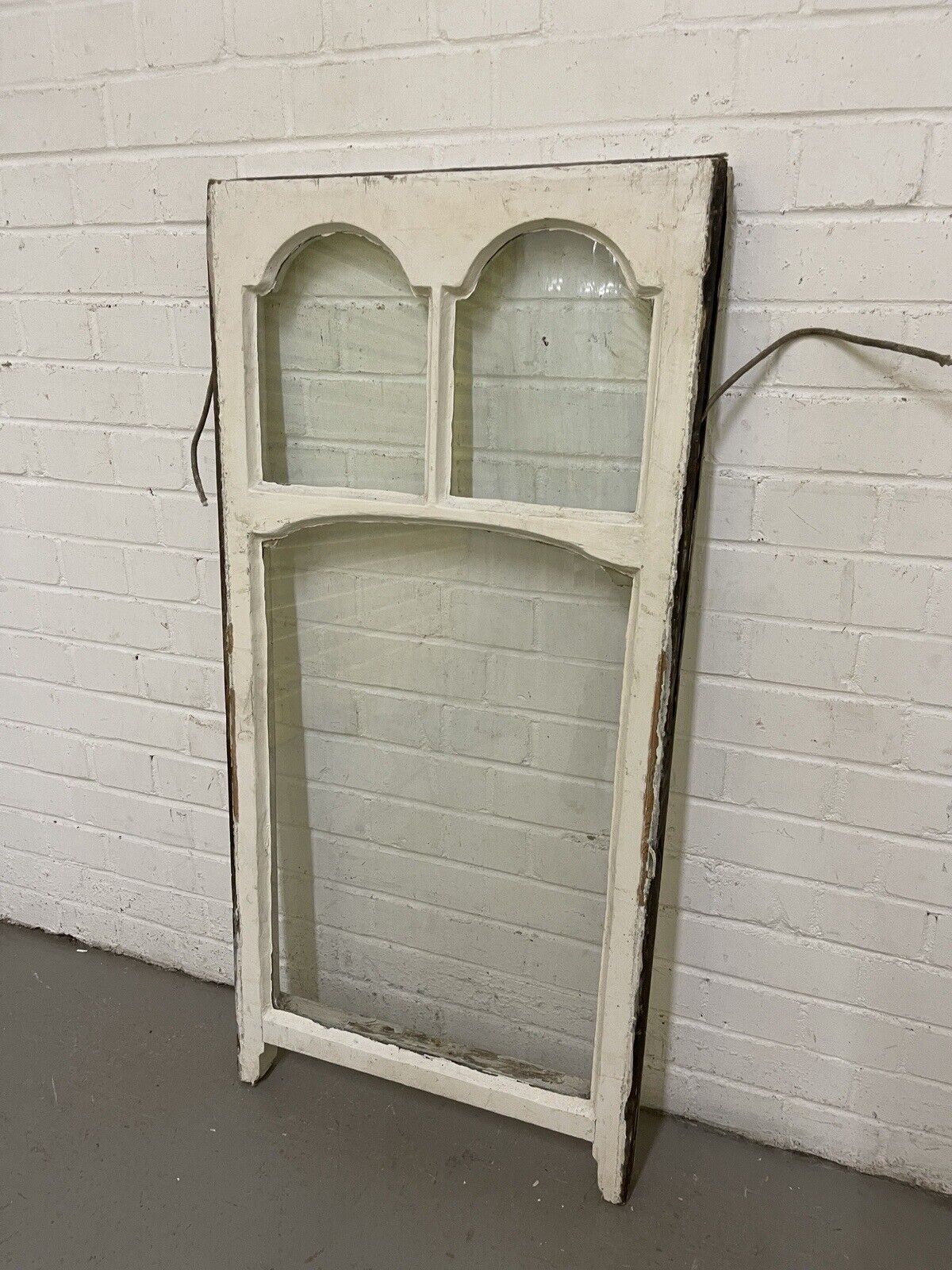 Reclaimed Old Edwardian Arch Sash Wooden Window 533 x 1125mm