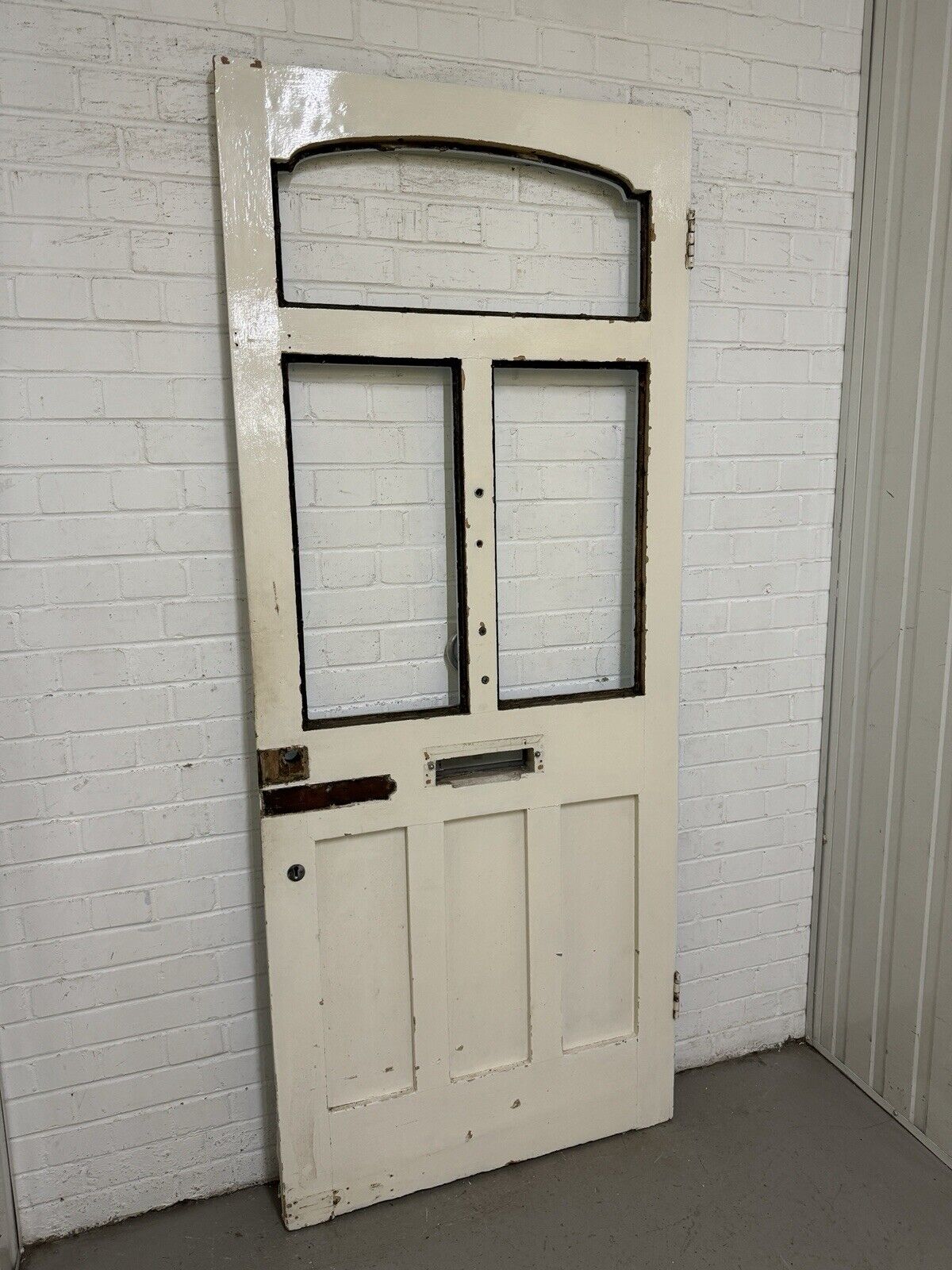 Reclaimed Old Victorian Edwardian Wooden Panel Front Door 2092 x 860mm