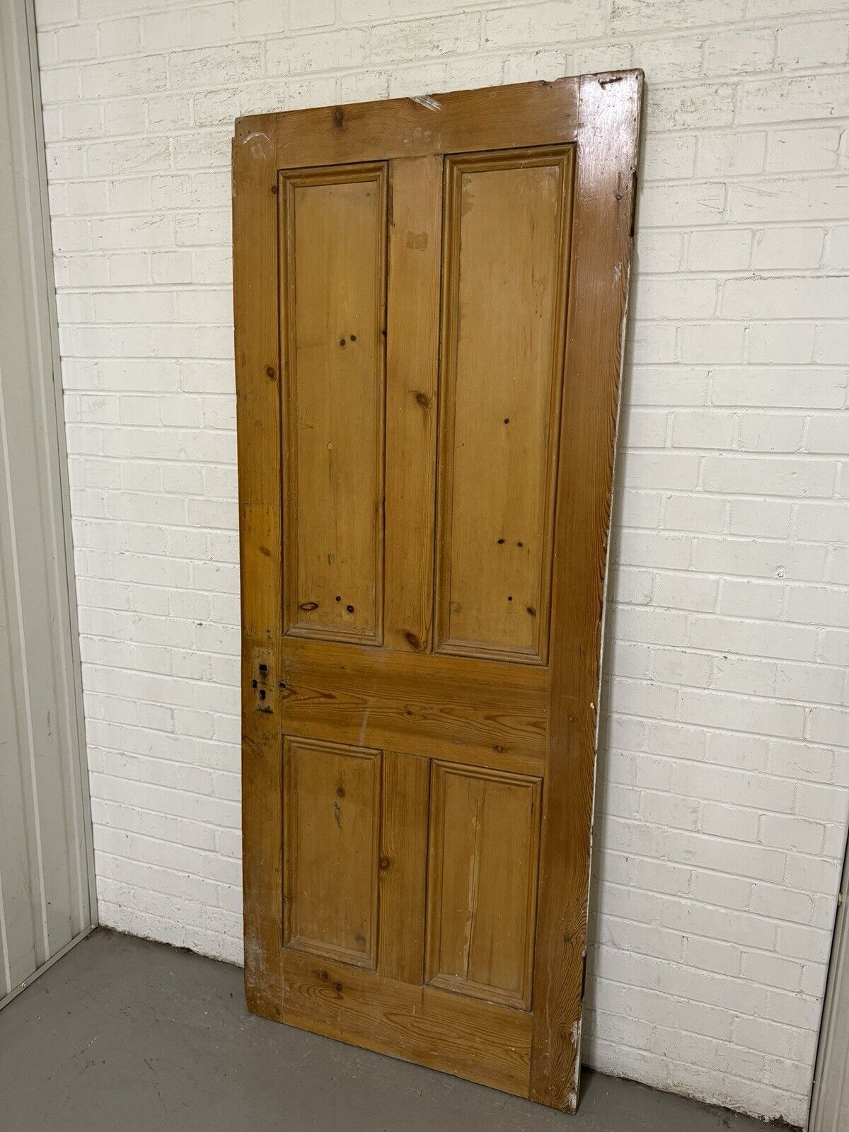 Reclaimed Victorian Pine Internal 4 panel Door 2004 Or 2015 x 810 Or 800mm