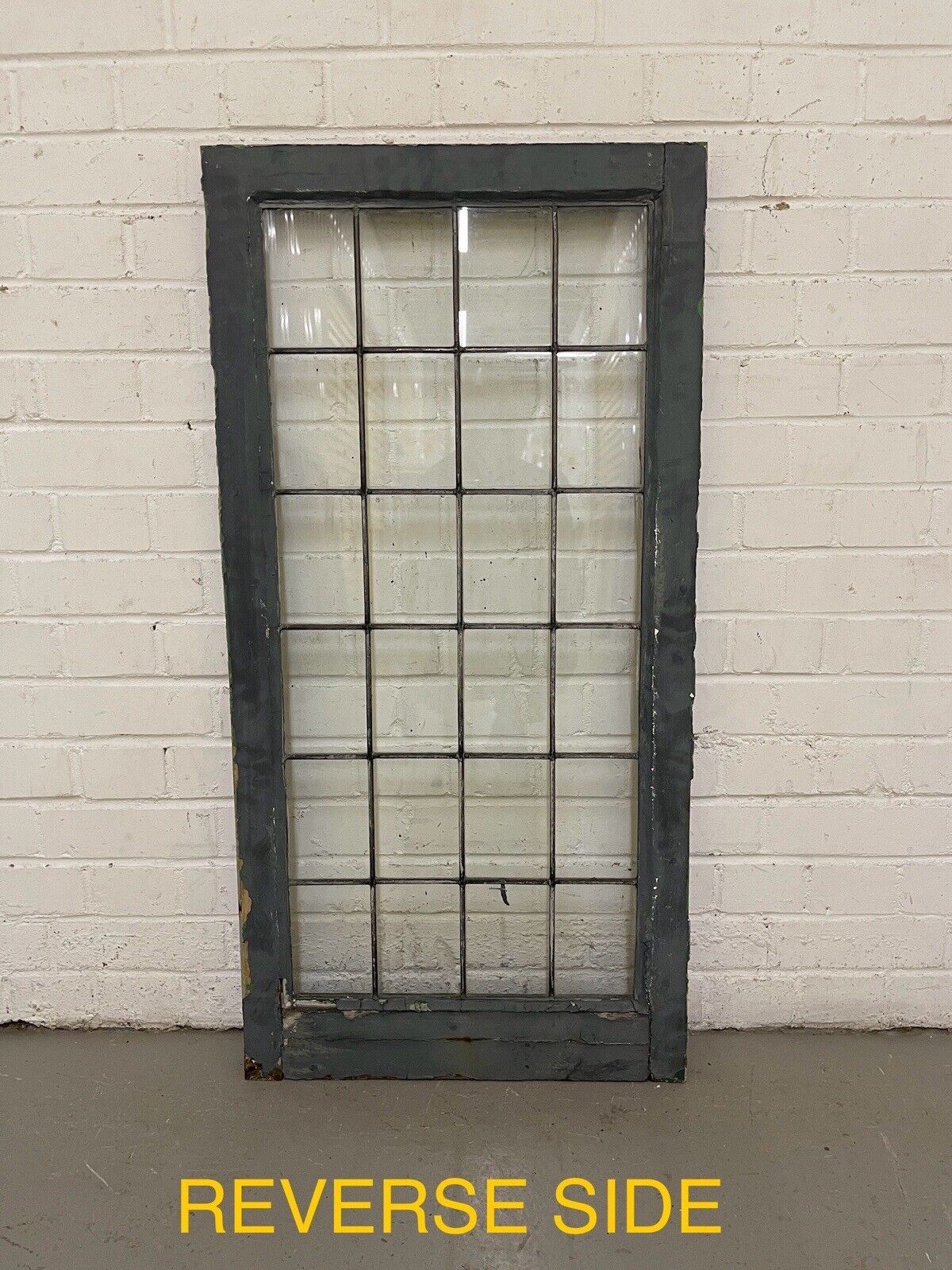 Reclaimed Old Leaded Light Panel Wooden Window 525 x 1050mm