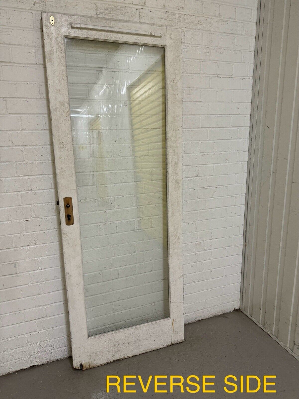 Reclaimed Old Double Glazed Glass Wooden Side Or Back Door 1900 x 715mm