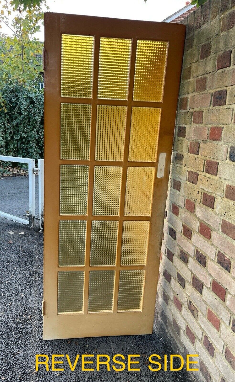 Reclaimed Cross Reeded Glass Door 1965mm x 755 or 759mm