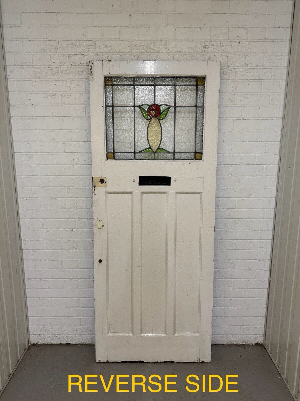 Reclaimed Victorian Edwardian Wooden Panel Front Door 2025mm x 815mm