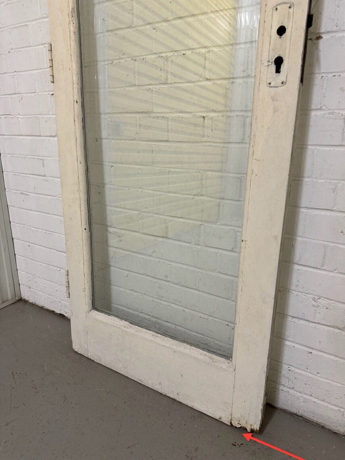 Reclaimed Old Double Glazed Glass Wooden Side Or Back Door 1900 x 715mm