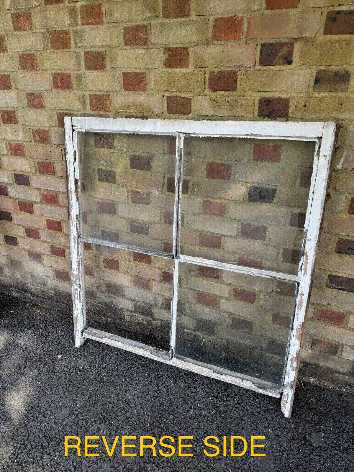 Pair Reclaimed Old Victorian Sash Panel Wooden Window 1104 x 1070 1099 x 1070mm