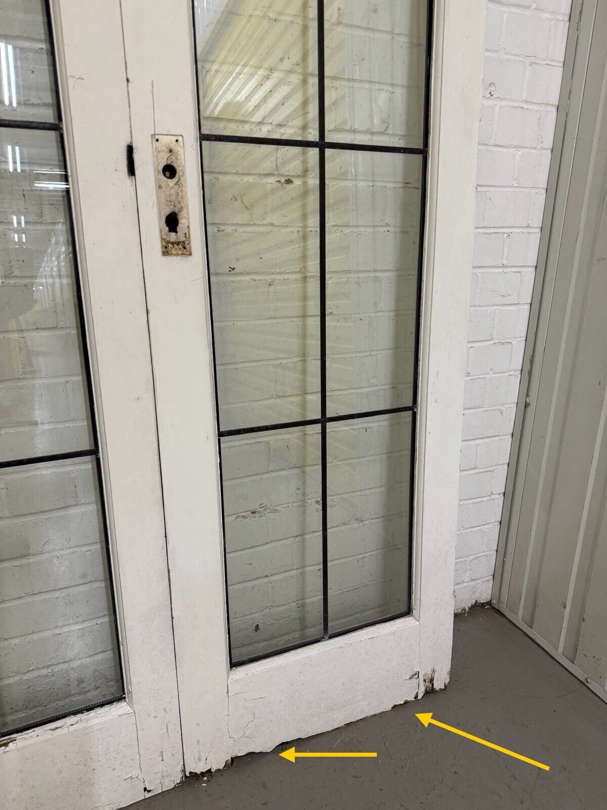 Reclaimed French Double Glazed Wooden Double Doors 2000 x 1107mm