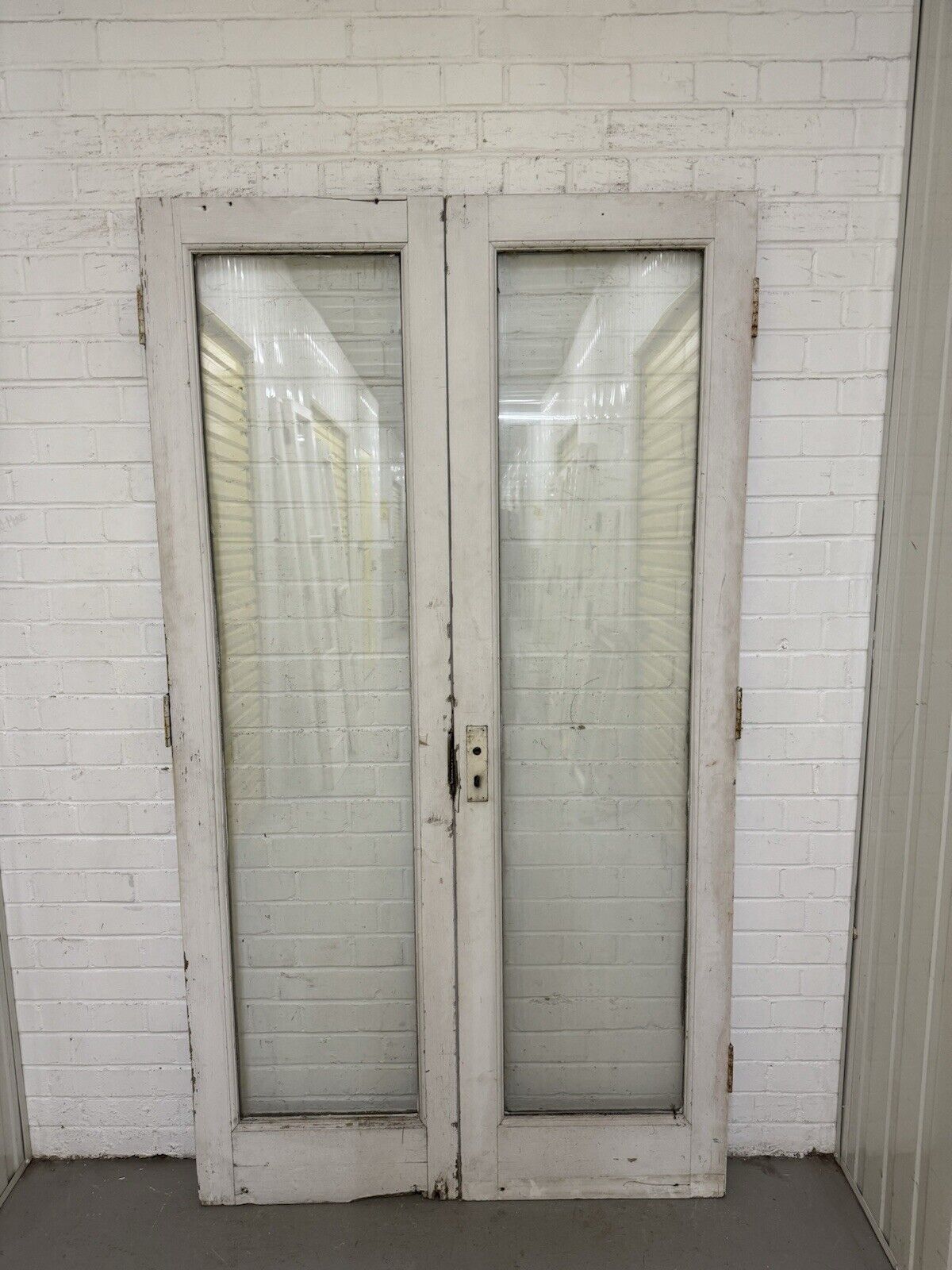 Reclaimed Old French Double Glazed Wooden Double Doors 1995 x 1105mm