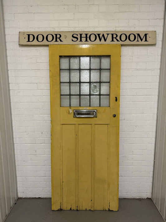 Reclaimed Old Edwardian Victorian Wooden Panel Front Door 1960 x 810mm