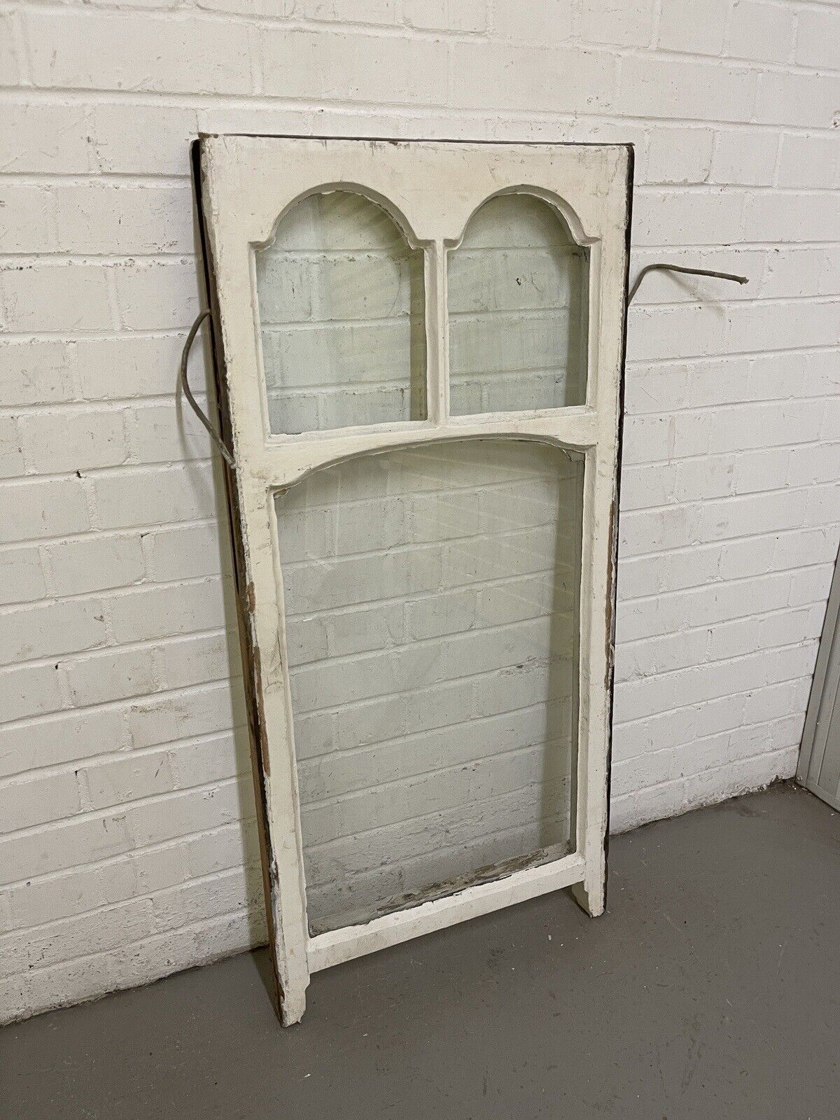 Reclaimed Old Edwardian Arch Sash Wooden Window 533 x 1125mm