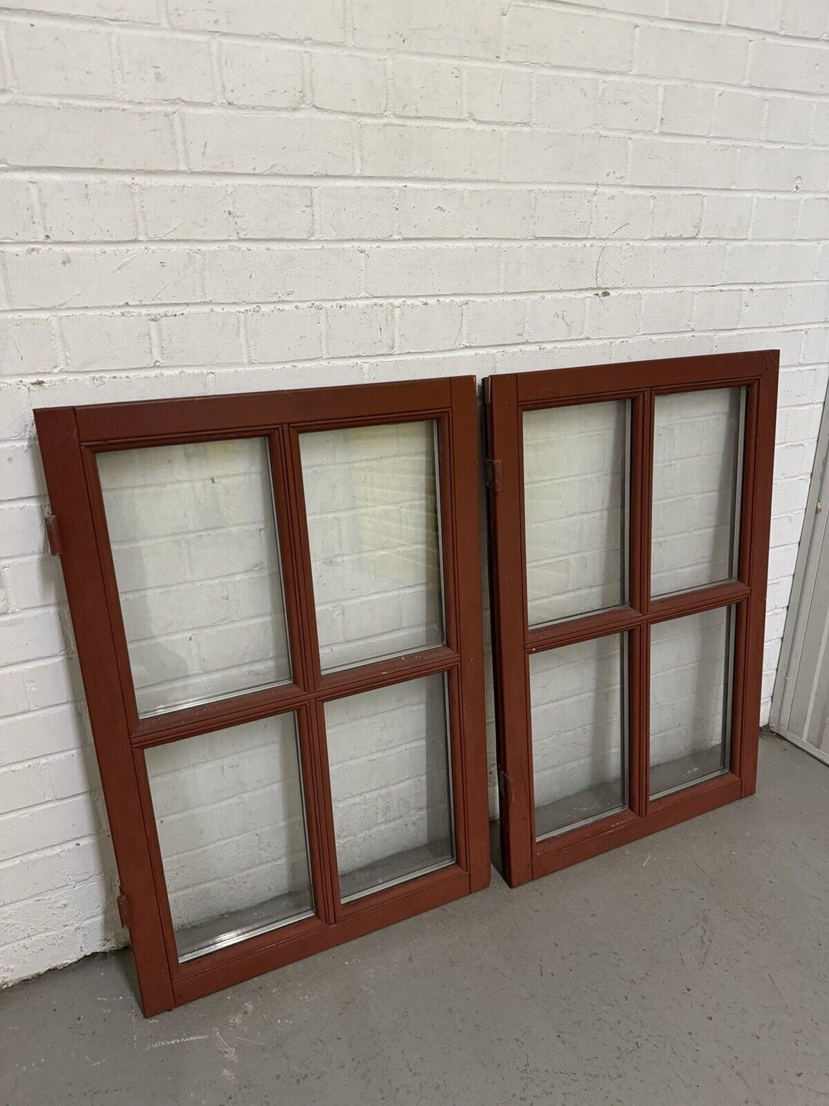 Pair Modern Georgian Double Glazed Wooden Window 900 Or 870mm by 600 Or 570mm