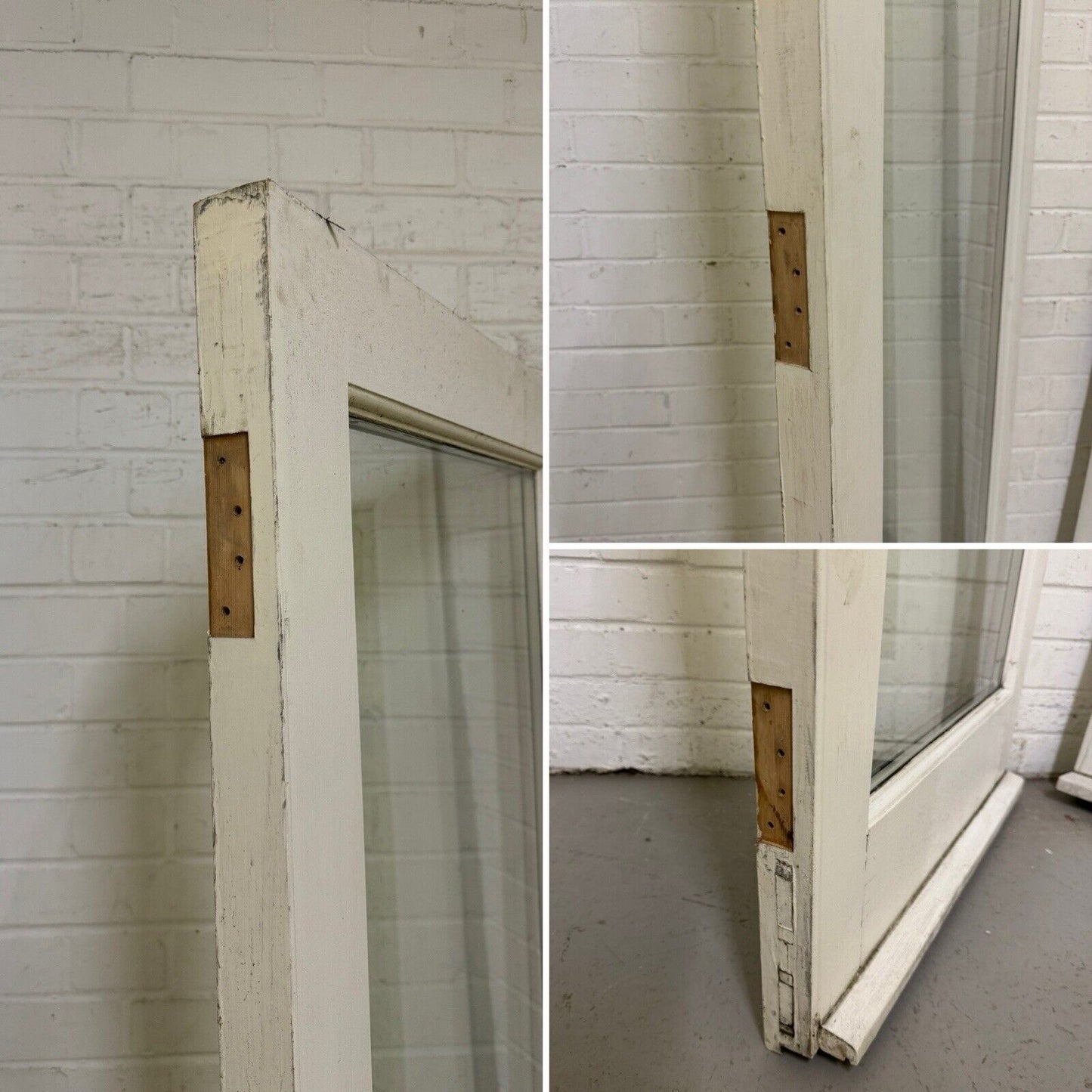 Reclaimed Old French Double Glazed Wooden Double Doors 1895 Or 1910mm x 1263mm